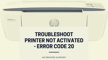 printer not activated - error code 20