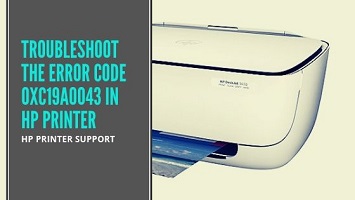 error code 0xc19a0043 in HP Printer