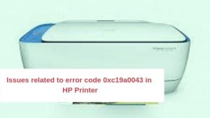 error code 0xc19a0043 in HP Printer 