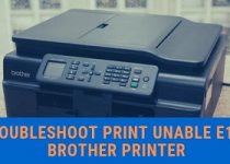Print Unable E1 in Brother Printer
