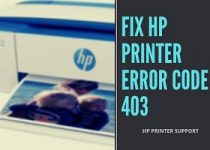 hp printer error code 403