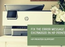 error message 0xc19a0020 in HP Printer