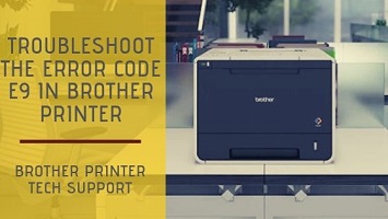 error code E9 in Brother Printer