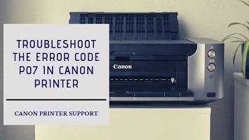 error code P07 in Canon Printer