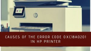 error code 0xc18a0201 in HP Printer 