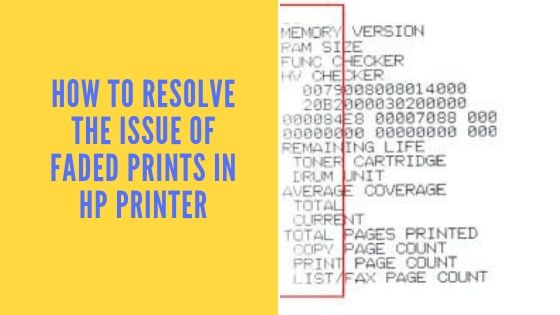 faded prints in HP Printer