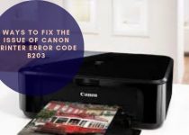 Canon Printer error code b203