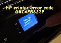 HP Printer Error Code OXC4EB827F