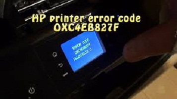 HP Printer Error Code OXC4EB827F